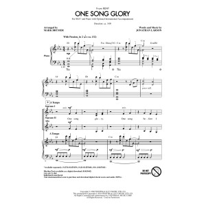 One Song Glory (from Rent) (arr. Mark Brymer)