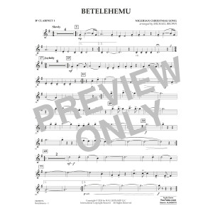 Betelehemu (arr. Michael Brown) - Bb Clarinet 1
