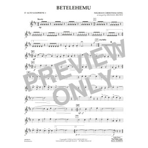 Betelehemu (arr. Michael Brown) - Eb Alto Saxophone 1