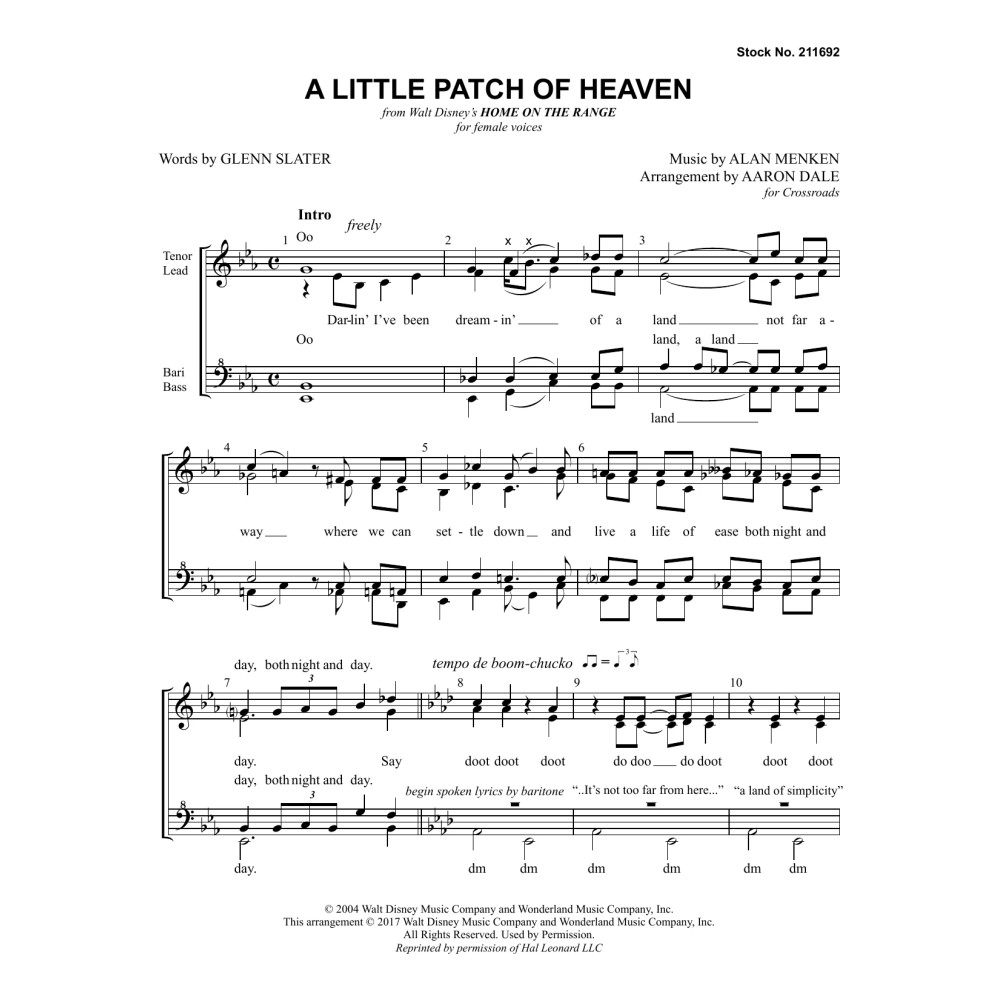 Little Patch Of Heaven (arr. Aaron Dale)