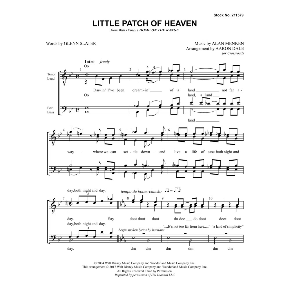 Little Patch Of Heaven (arr. Aaron Dale)
