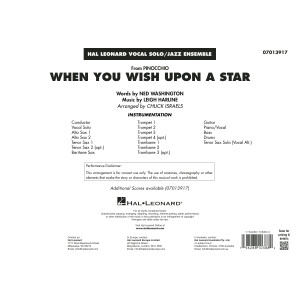 When You Wish Upon A Star (Key: C) (arr. Chuck Israels) - Conductor Score (Full Score)