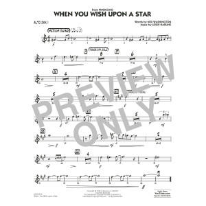 When You Wish Upon A Star (Key: C) (arr. Chuck Israels) - Alto Sax 1