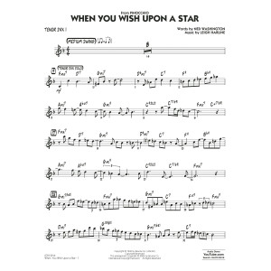 When You Wish Upon A Star (Key: C) (arr. Chuck Israels) - Tenor Sax 1