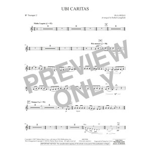Ubi Caritas (arr. Robert Longfield) - Bb Trumpet 2