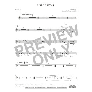 Ubi Caritas (arr. Robert Longfield) - F Horn