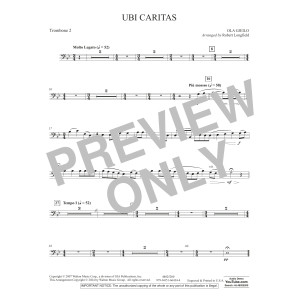 Ubi Caritas (arr. Robert Longfield) - Trombone 2