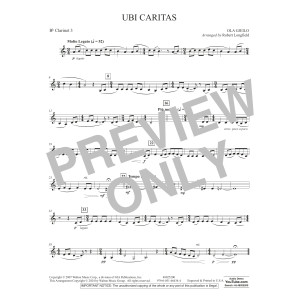 Ubi Caritas (arr. Robert Longfield) - Bb Clarinet 3
