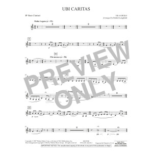 Ubi Caritas (arr. Robert Longfield) - Bb Bass Clarinet