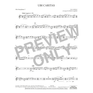 Ubi Caritas (arr. Robert Longfield) - Eb Alto Saxophone 2