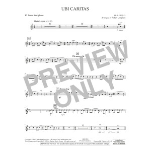 Ubi Caritas (arr. Robert Longfield) - Bb Tenor Saxophone