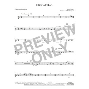 Ubi Caritas (arr. Robert Longfield) - Eb Baritone Saxophone
