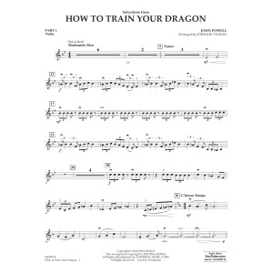 Selections from How To Train Your Dragon (arr. Johnnie Vinson) - Pt.1 - Violin