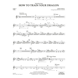 Selections from How To Train Your Dragon (arr. Johnnie Vinson) - Pt.2 - Violin