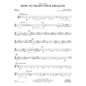 Selections from How To Train Your Dragon (arr. Johnnie Vinson) - Pt.3 - Bb Clarinet