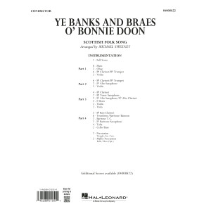 Ye Banks And Braes O' Bonnie Doon (arr. Michael Sweeney) - Conductor Score (Full Score)