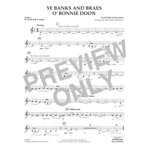 Ye Banks And Braes O' Bonnie Doon (arr. Michael Sweeney) - Pt.2 - Bb Clarinet/Bb Trumpet