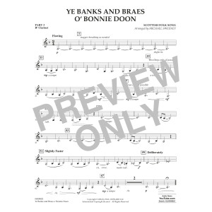Ye Banks And Braes O' Bonnie Doon (arr. Michael Sweeney) - Pt.3 - Bb Clarinet