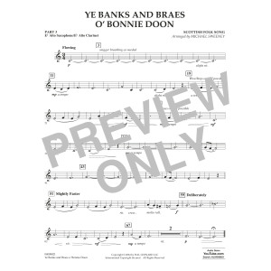 Ye Banks And Braes O' Bonnie Doon (arr. Michael Sweeney) - Pt.3 - Eb Alto Sax/Alto Clar.