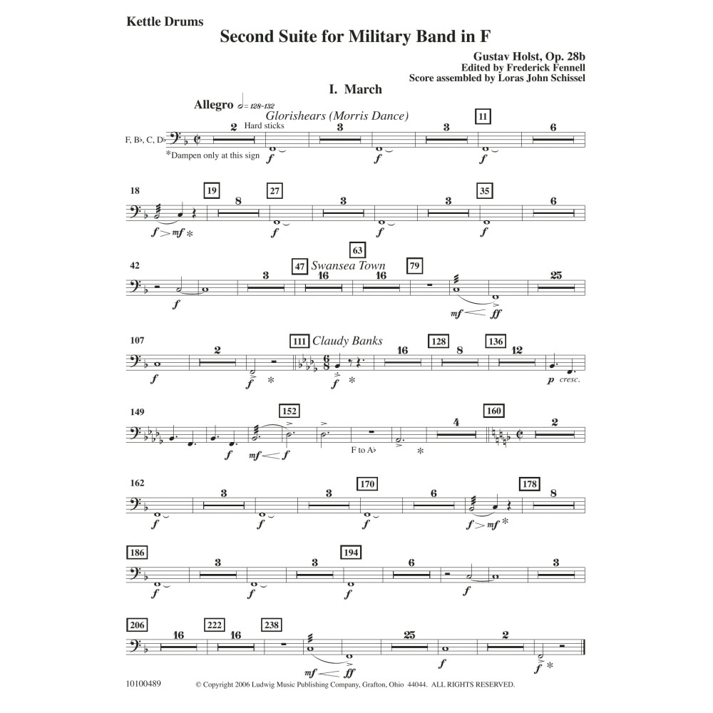 Second Suite in F - Timpani