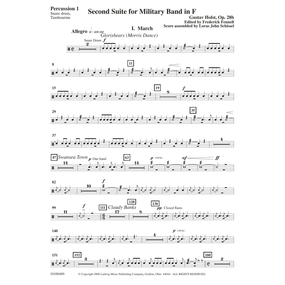 Second Suite in F - Percussion 1