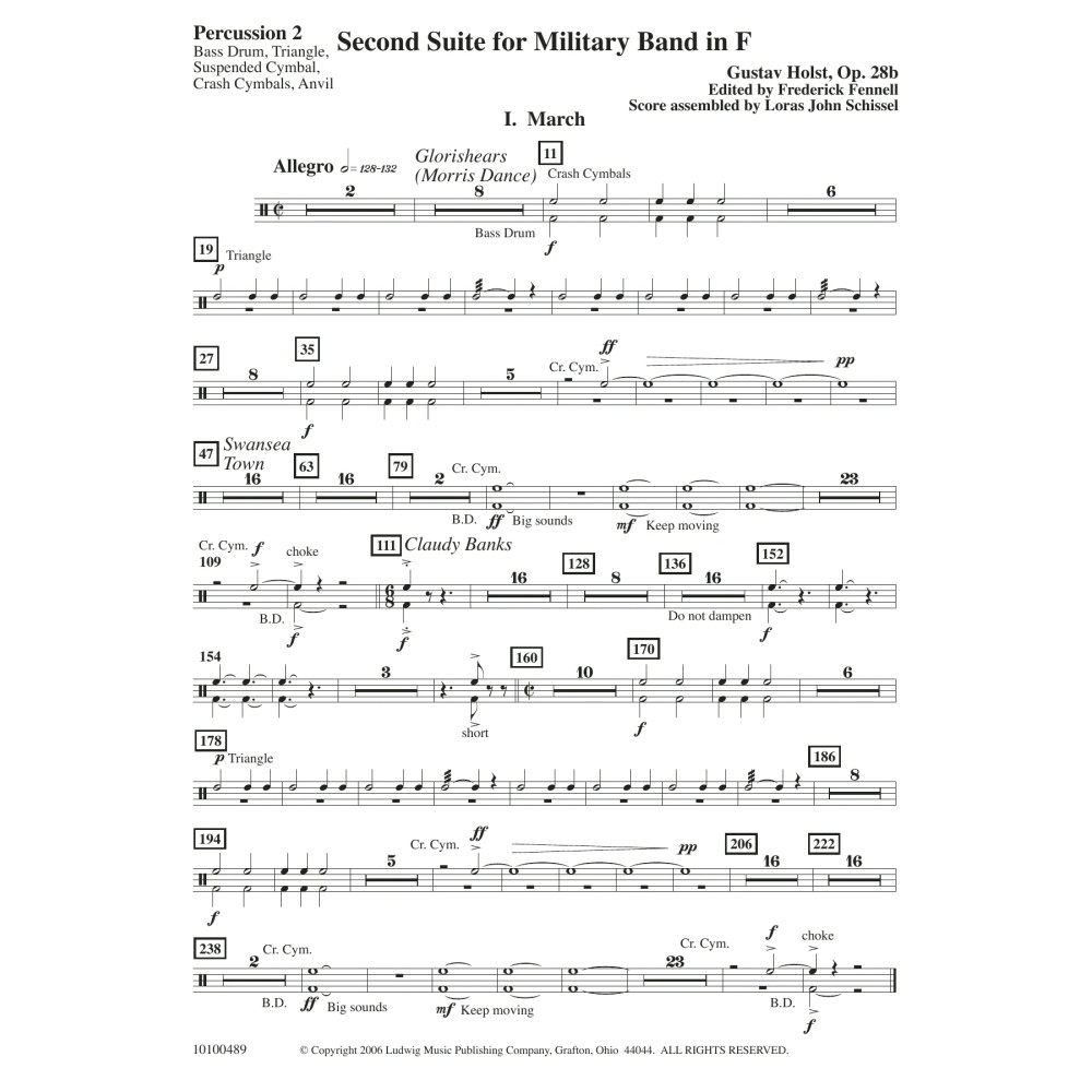 Second Suite in F - Percussion 2