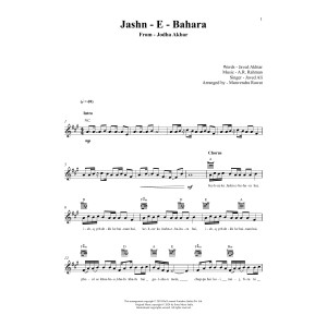 Jashn-E-Bahaaraa (from Jodhaa Akbar)