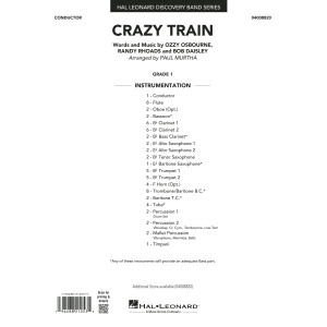 Crazy Train (arr. Paul Murtha) - Conductor Score (Full Score)