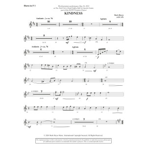 Kindness - F Horn 1