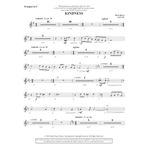 Kindness - C Trumpet