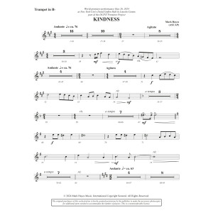 Kindness - Bb Trumpet