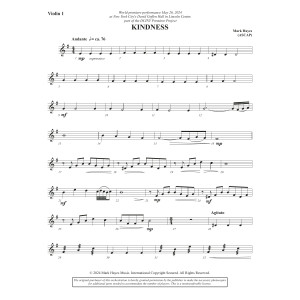 Kindness - Violin 1