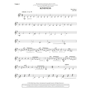 Kindness - Violin 2