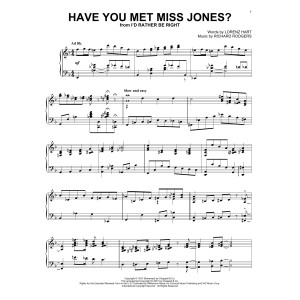 Have You Met Miss Jones? (arr. Al Lerner)
