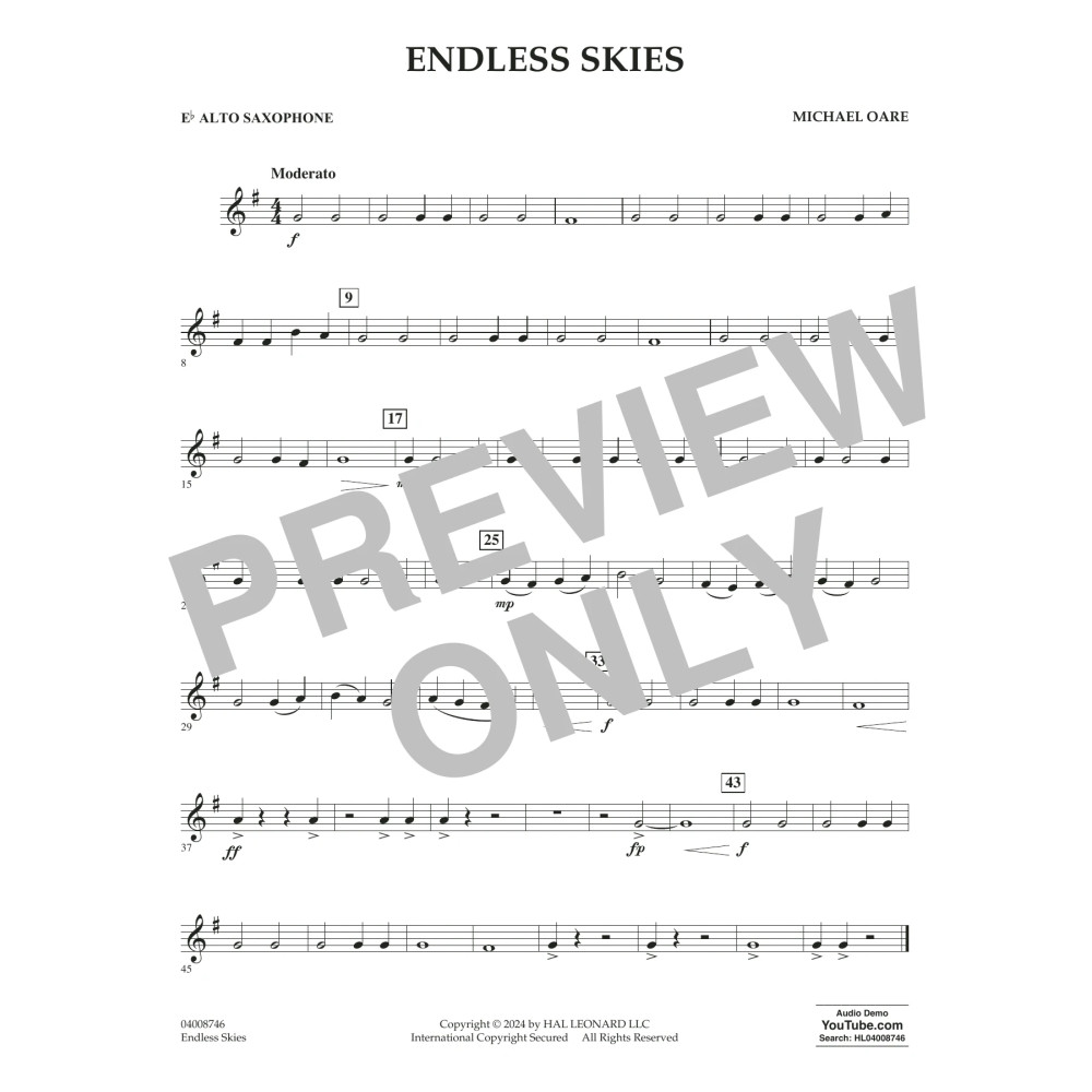 Endless Skies - Eb Alto Saxophone