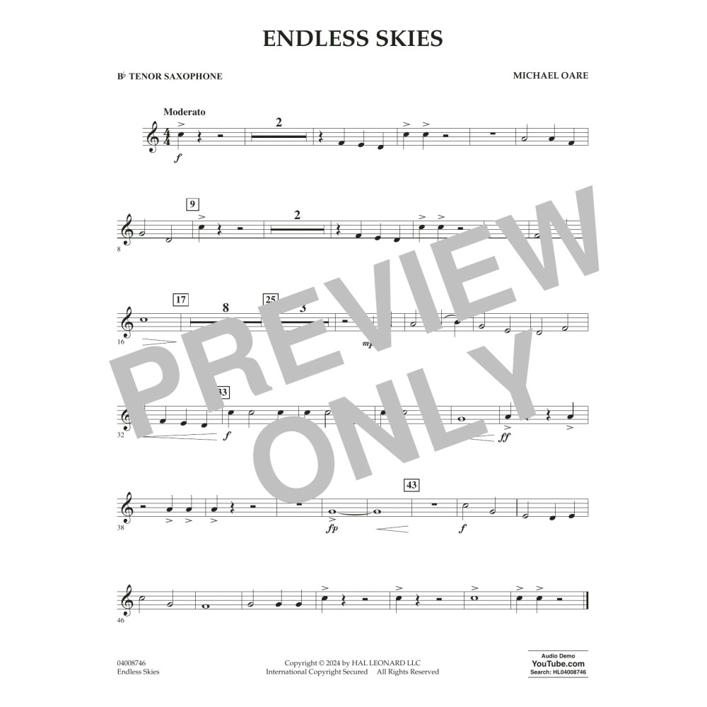 Endless Skies - Bb Tenor Saxophone