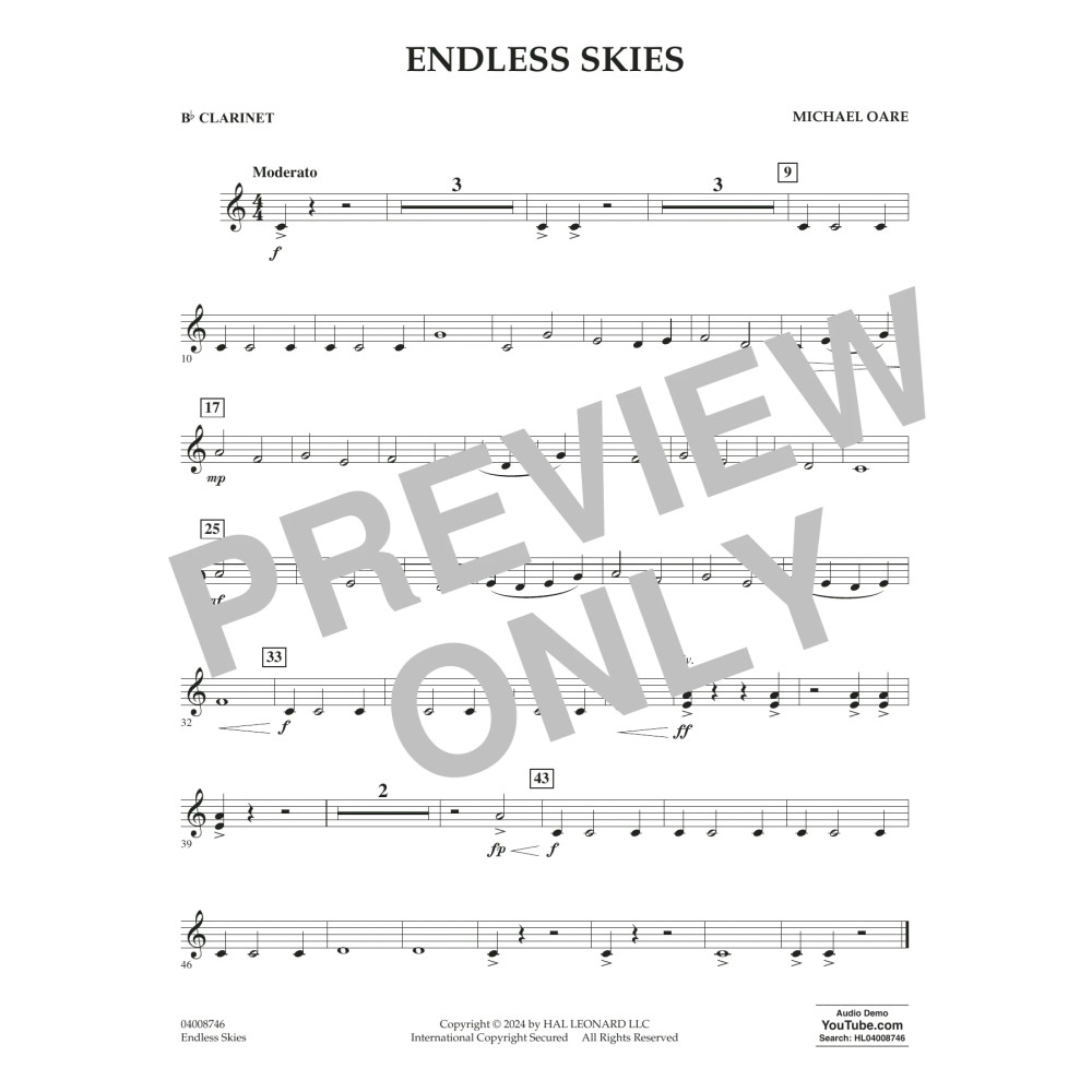 Endless Skies - Bb Clarinet