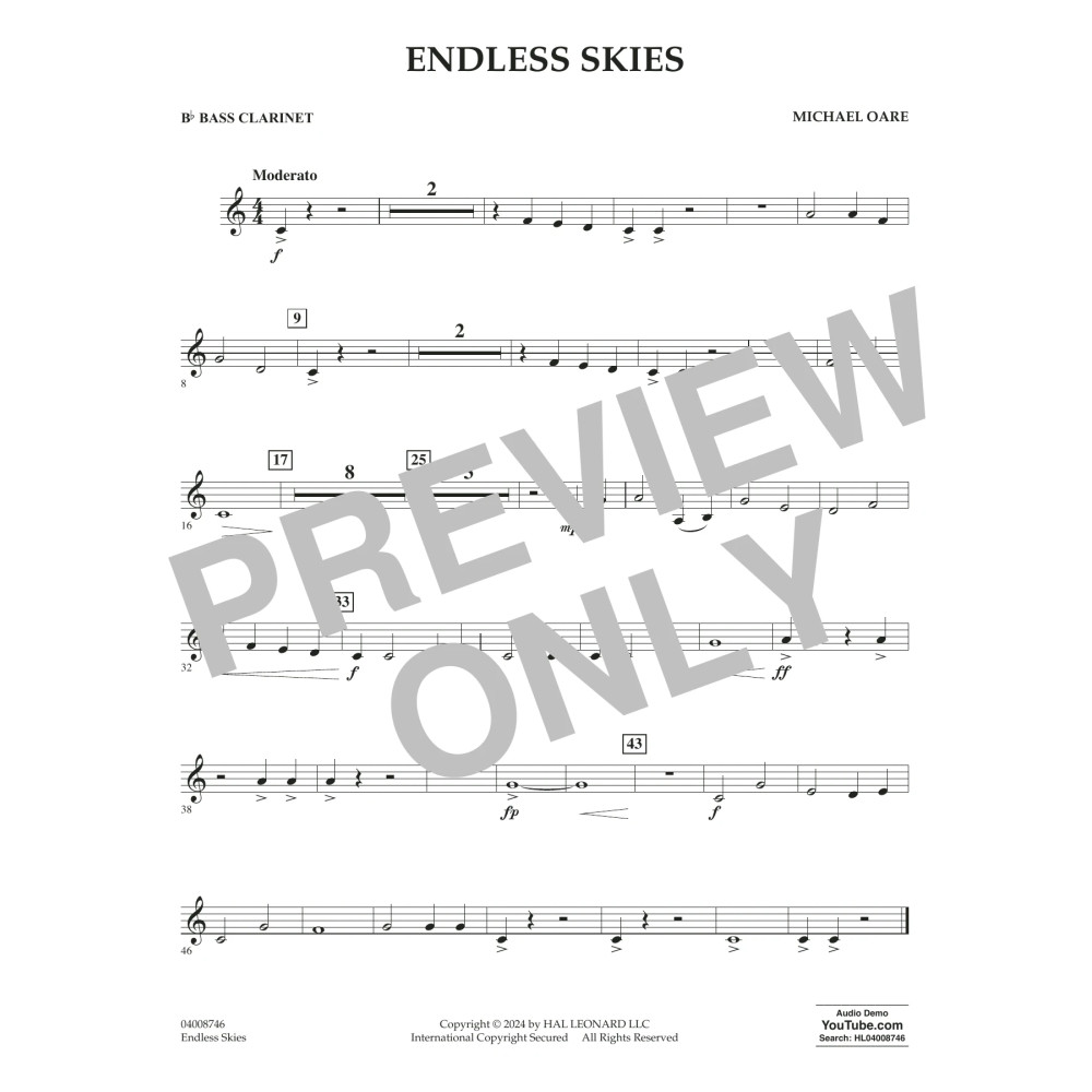 Endless Skies - Bb Bass Clarinet