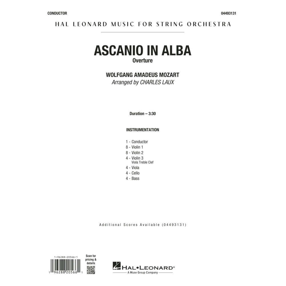 Ascanio In Alba Overture (arr. Charles Laux) - Conductor Score (Full Score)
