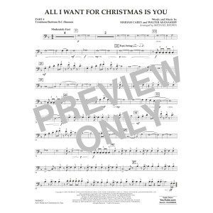 All I Want For Christmas Is You (arr. Michael Brown) - Pt.4 - Trombone/Bar. B.C./Bsn.