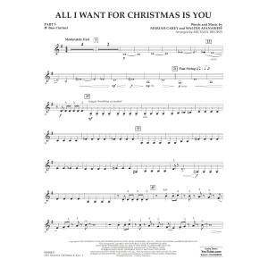 All I Want For Christmas Is You (arr. Michael Brown) - Pt.5 - Bb Bass Clarinet