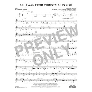 All I Want For Christmas Is You (arr. Michael Brown) - Pt.2 - Bb Clarinet/Bb Trumpet