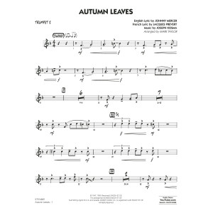 Autumn Leaves (Key: C minor) (arr. Mark Taylor) - Trumpet 2