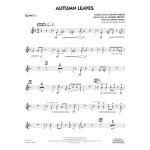 Autumn Leaves (Key: C minor) (arr. Mark Taylor) - Trumpet 3