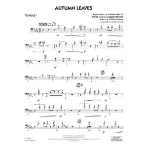 Autumn Leaves (Key: C minor) (arr. Mark Taylor) - Trombone 1