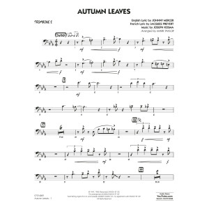 Autumn Leaves (Key: C minor) (arr. Mark Taylor) - Trombone 2