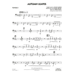 Autumn Leaves (Key: C minor) (arr. Mark Taylor) - Trombone 4