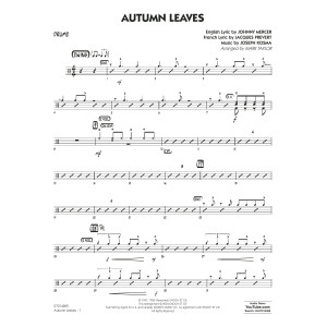 Autumn Leaves (Key: C minor) (arr. Mark Taylor) - Drums