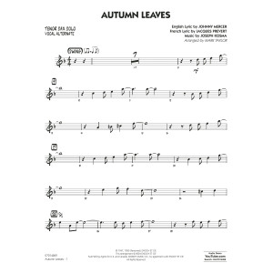 Autumn Leaves (Key: C minor) (arr. Mark Taylor) - Tenor Sax Solo (Vocal Alt)