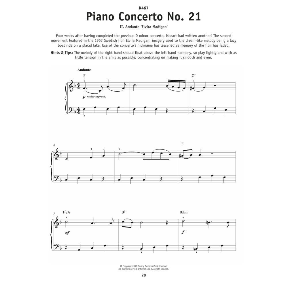 Piano Concerto No. 21 In C Major ("Elvira Madigan"), Second Movement Excerpt